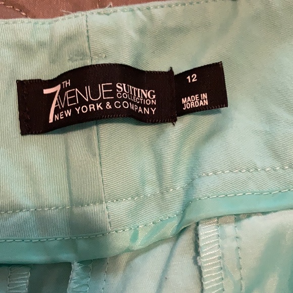 EUC shorts teal blue & green & white stripe - Picture 12 of 12